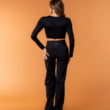 Signature Flat Pants Black