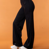 V-Waist Flat Pants