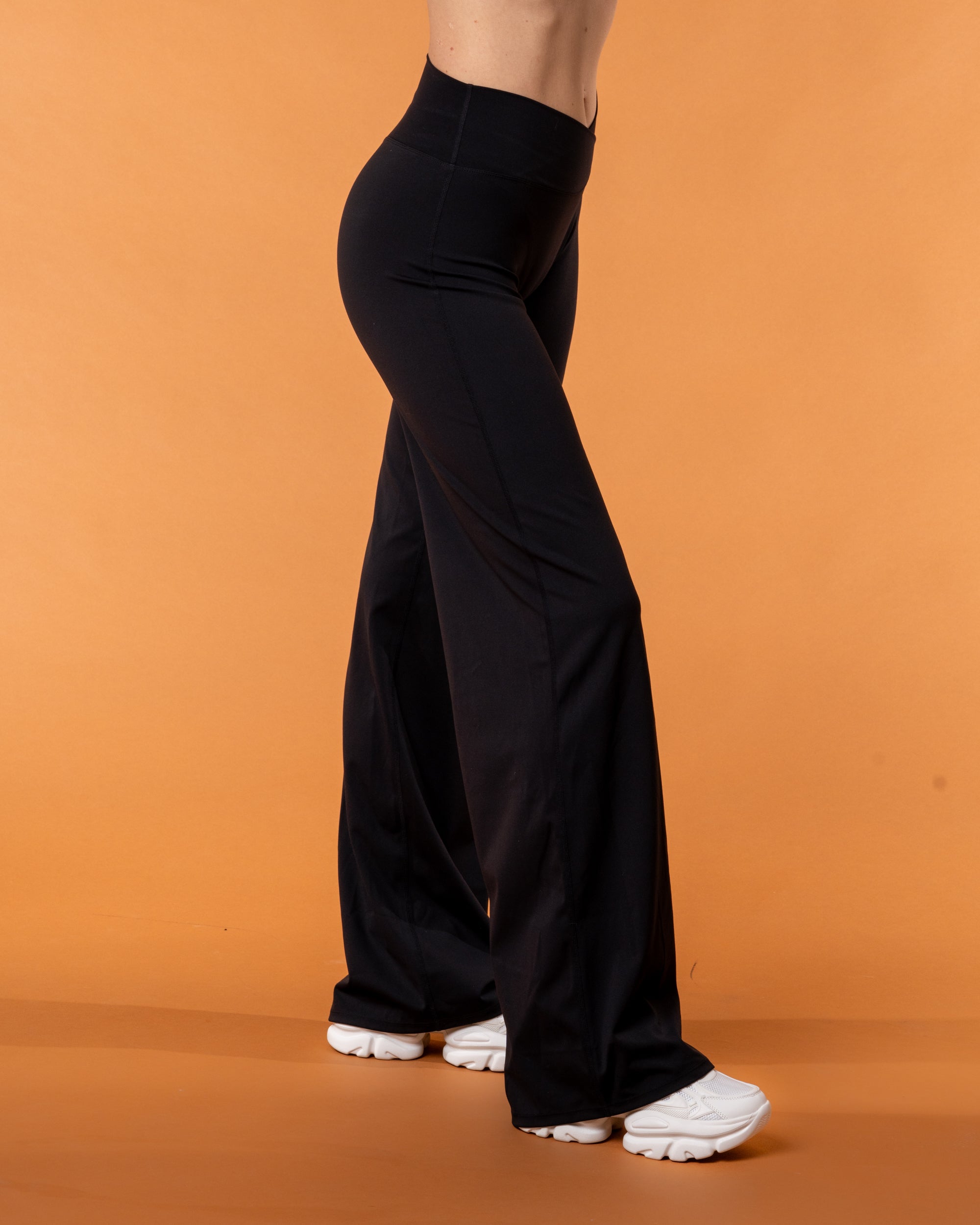 V-Waist Flat Pants