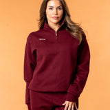 Royal Half Zip Burgunder