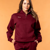 Royal Half Zip Burgunder
