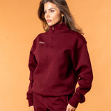 Royal Half Zip Burgunder
