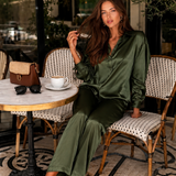 Celine Silk Pants Emerald