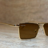 Bold Glasses Cognac Gold