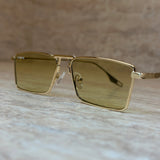 Bold Glasses Olive Gold