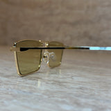 Bold Glasses Olive Gold