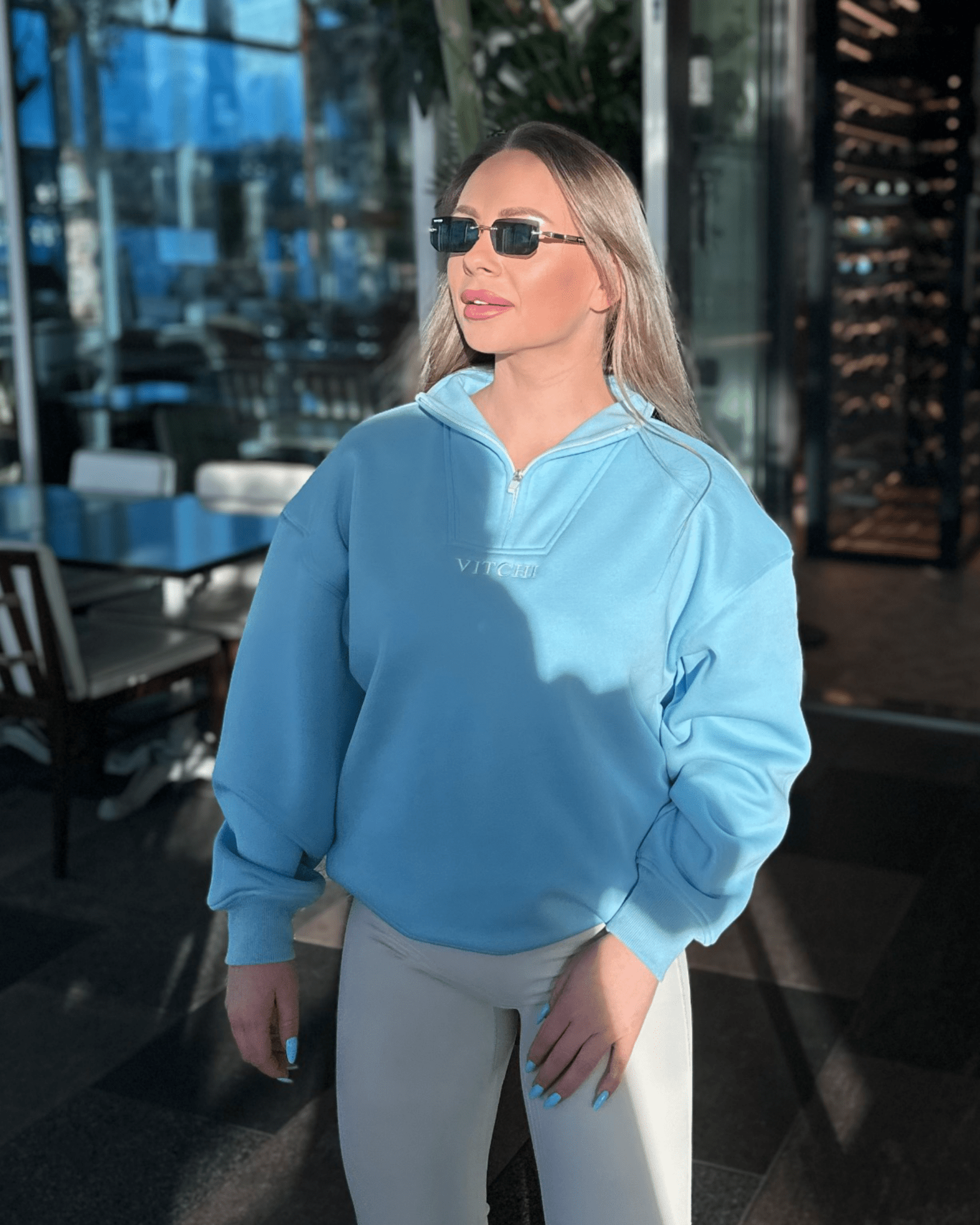 Baby blue sweatshirt - NORTHLINE LABEL AS