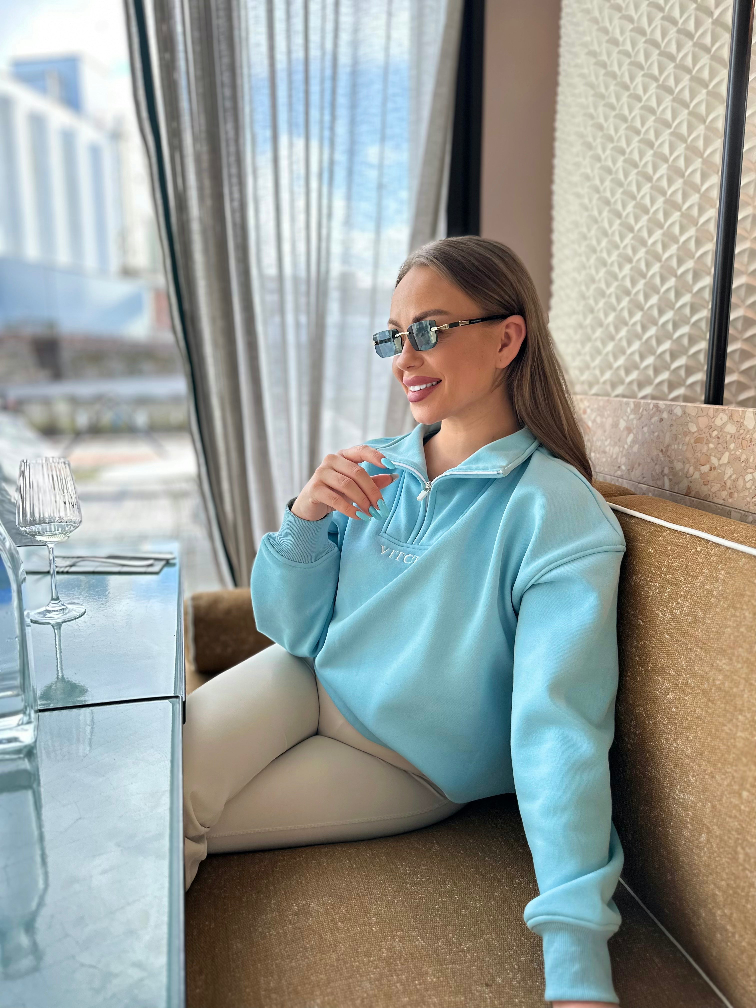Baby blue sweatshirt - NORTHLINE LABEL AS