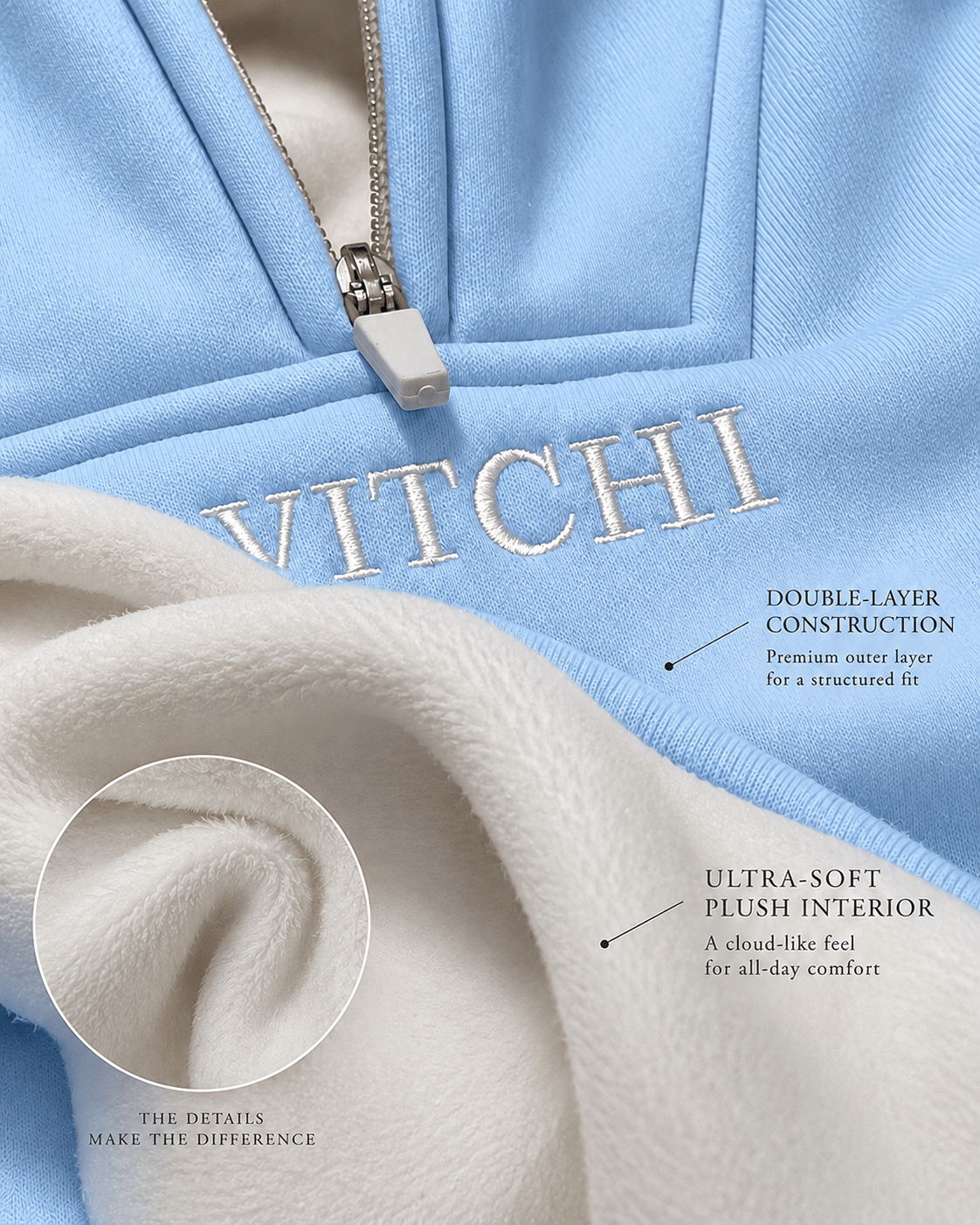 Baby Blue Sweatshirt - VITCHI VILANI