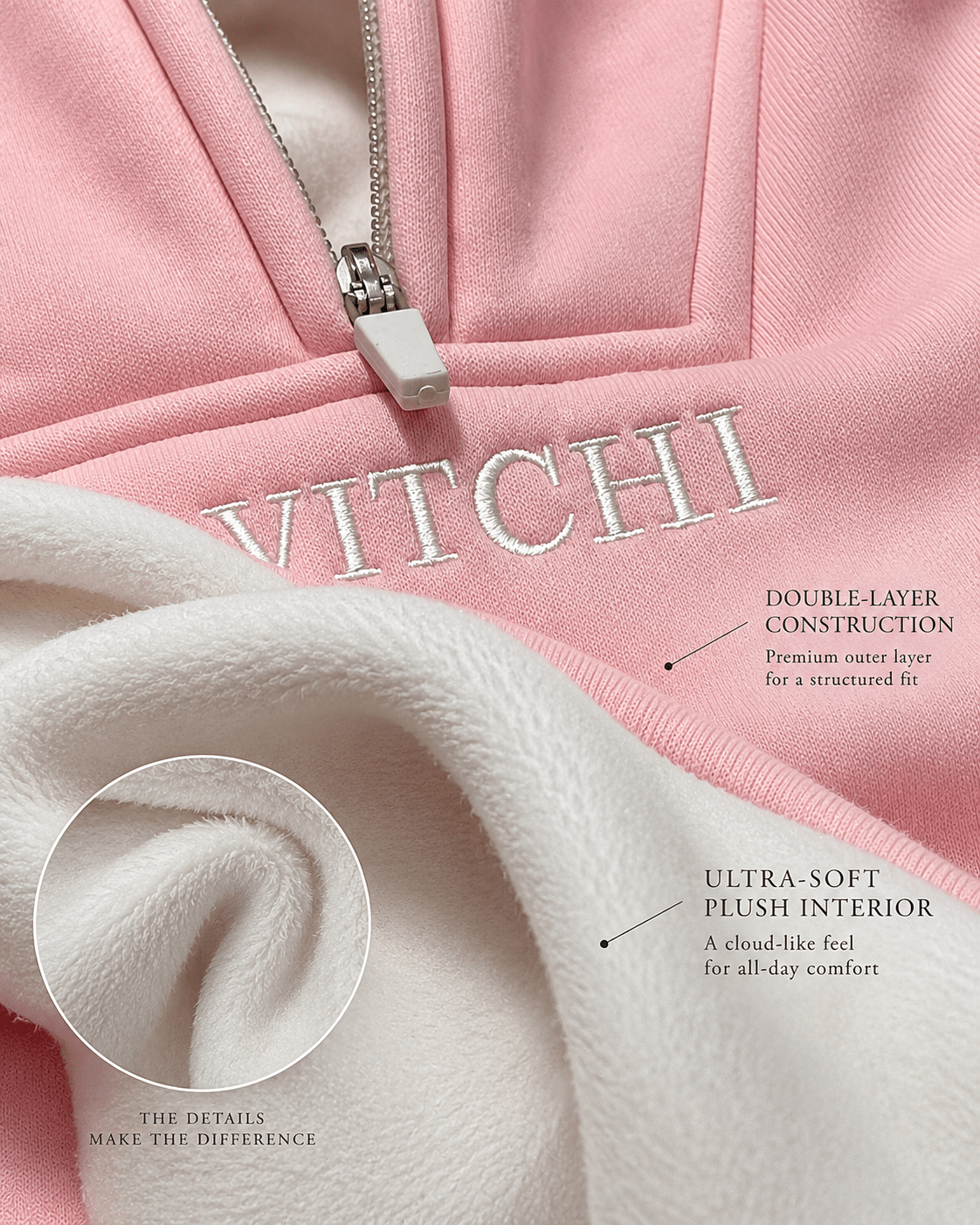 Baby Pink Sweatshirt - VITCHI VILANI