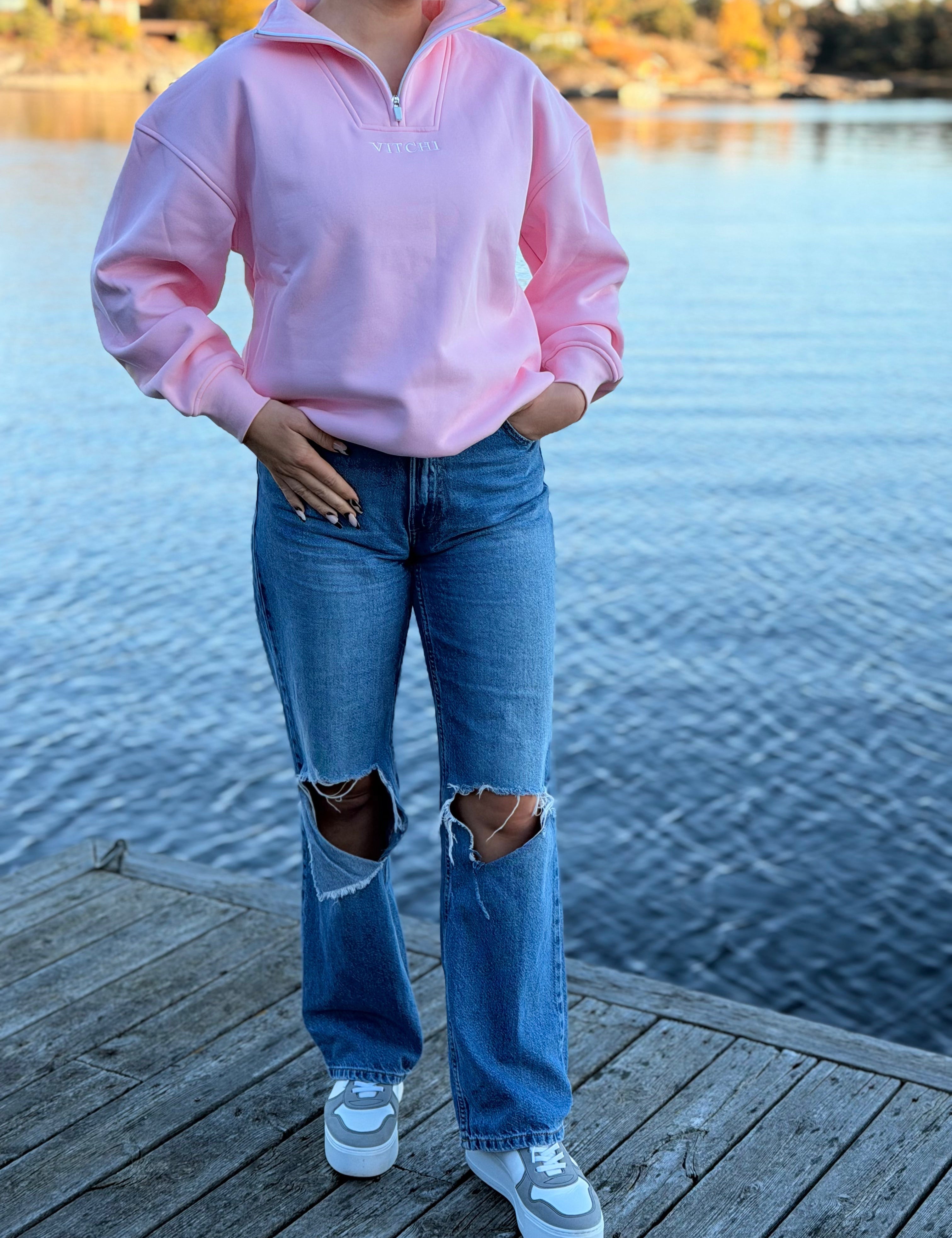 Baby Pink Sweatshirt - NORTHLINE LABEL AS