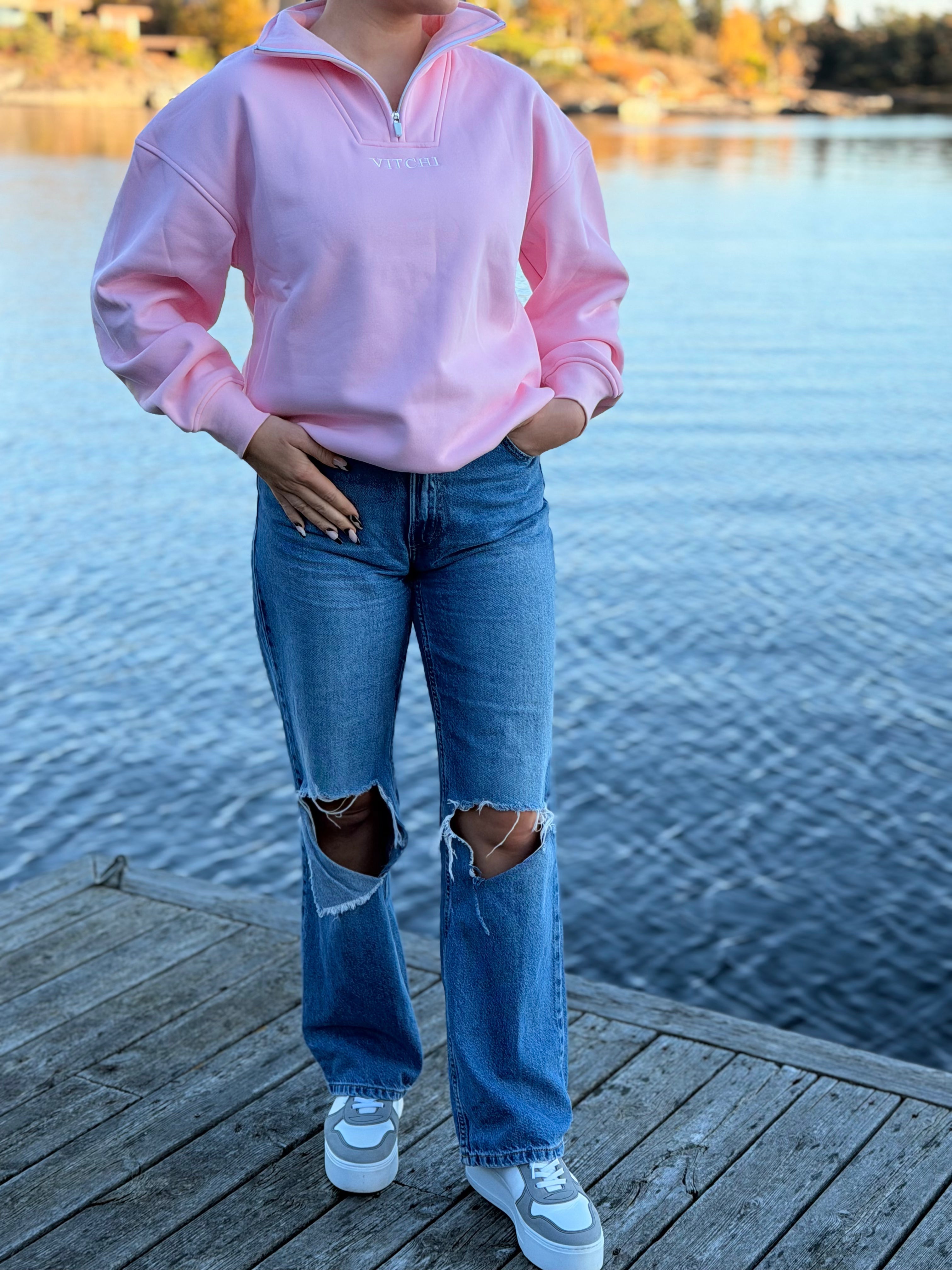 Baby Pink Sweatshirt - NORTHLINE LABEL AS