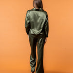 Celine Silk Pants Emerald - NORTHLINE LABEL AS
