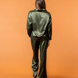 Celine Silk Pants Emerald - NORTHLINE LABEL AS