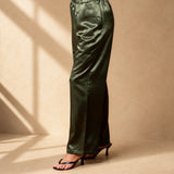 Celine Silk Pants Emerald - VITCHI VILANI