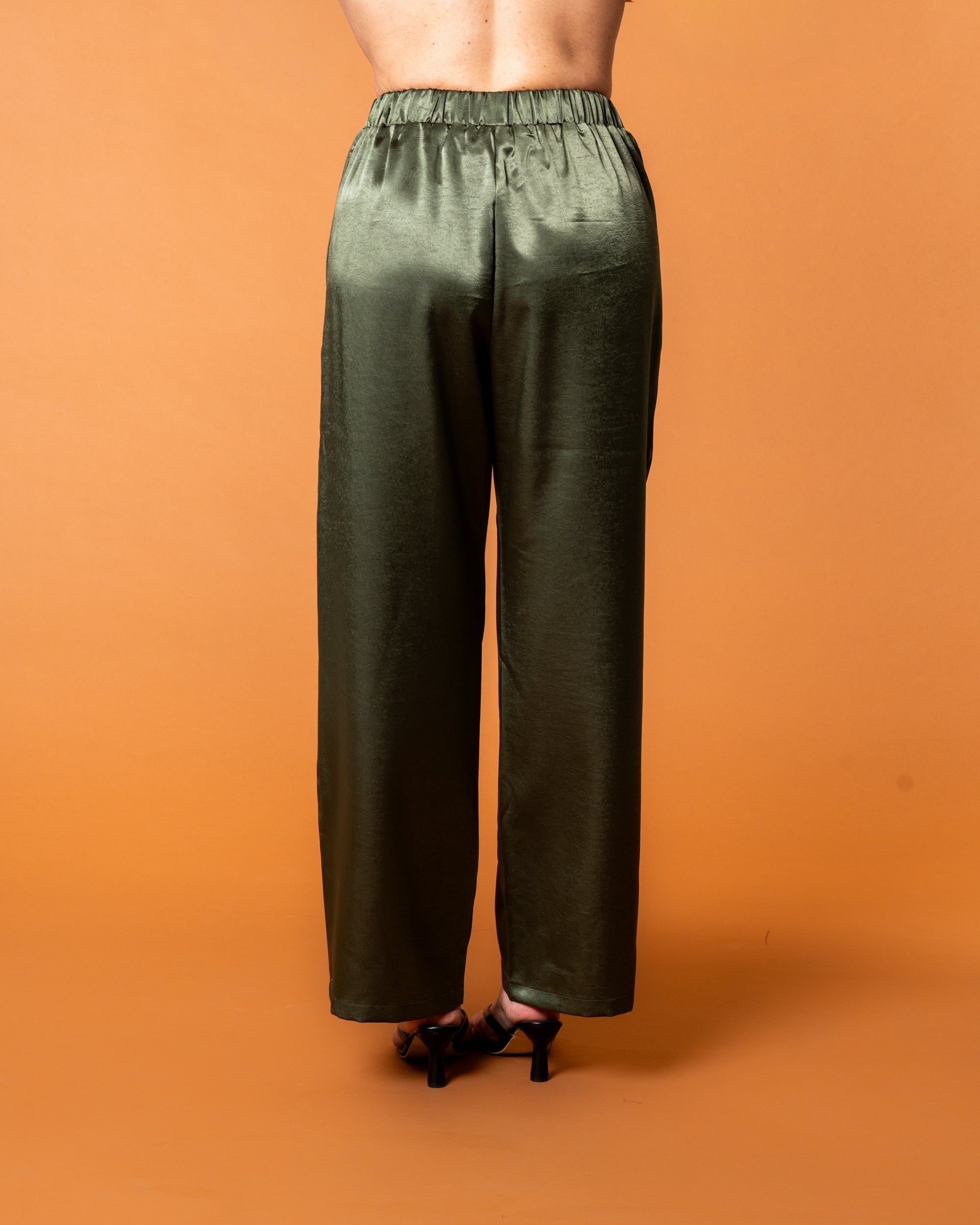 Celine Silk Pants Emerald - NORTHLINE LABEL AS