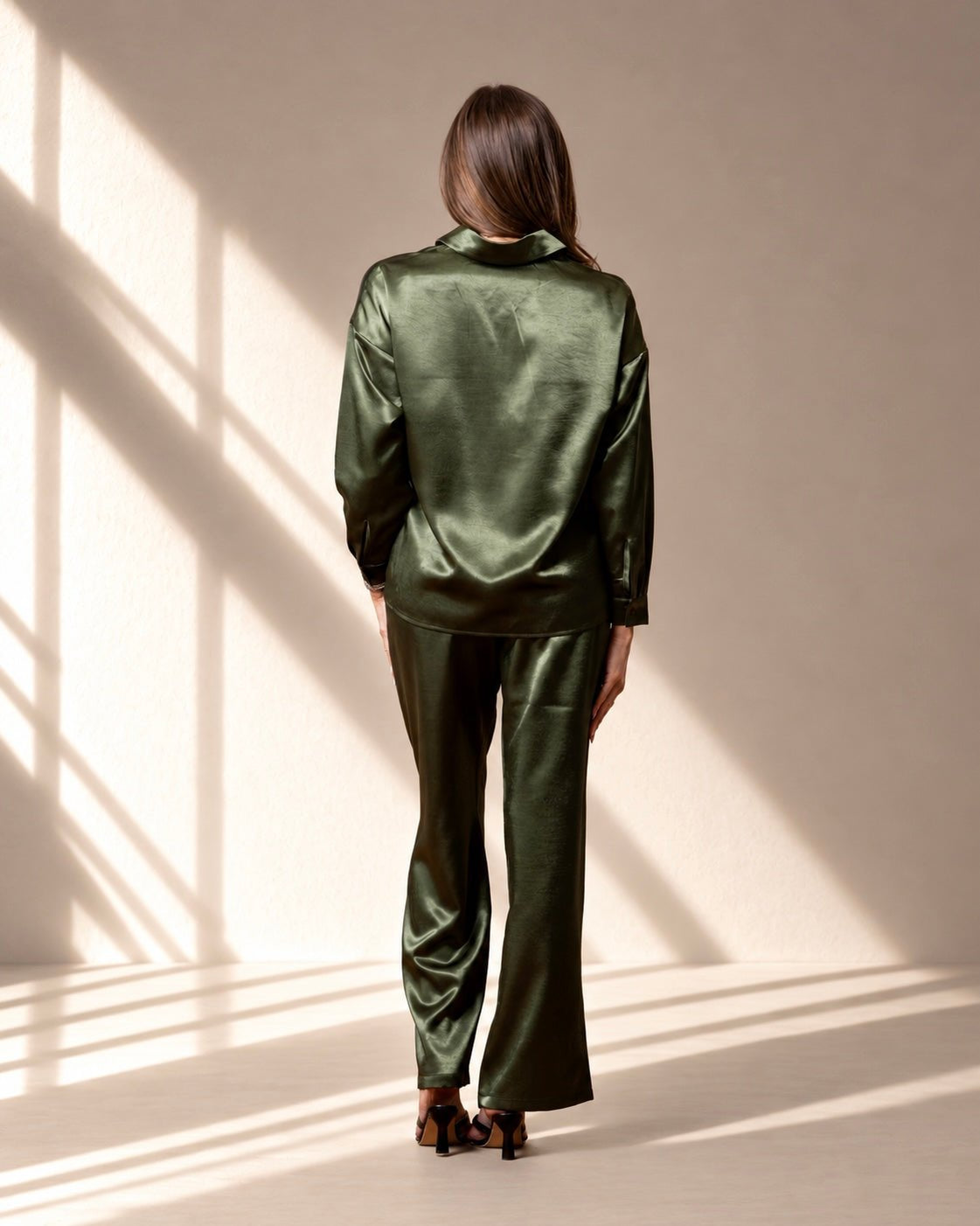 Celine Silk Pants Emerald - VITCHI VILANI