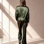 Celine Silk Pants Emerald - VITCHI VILANI