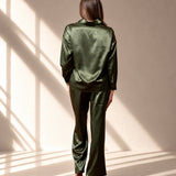 Celine Silk Pants Emerald - VITCHI VILANI