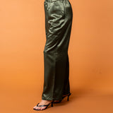 Celine Silk Pants Emerald - VITCHI VILANI
