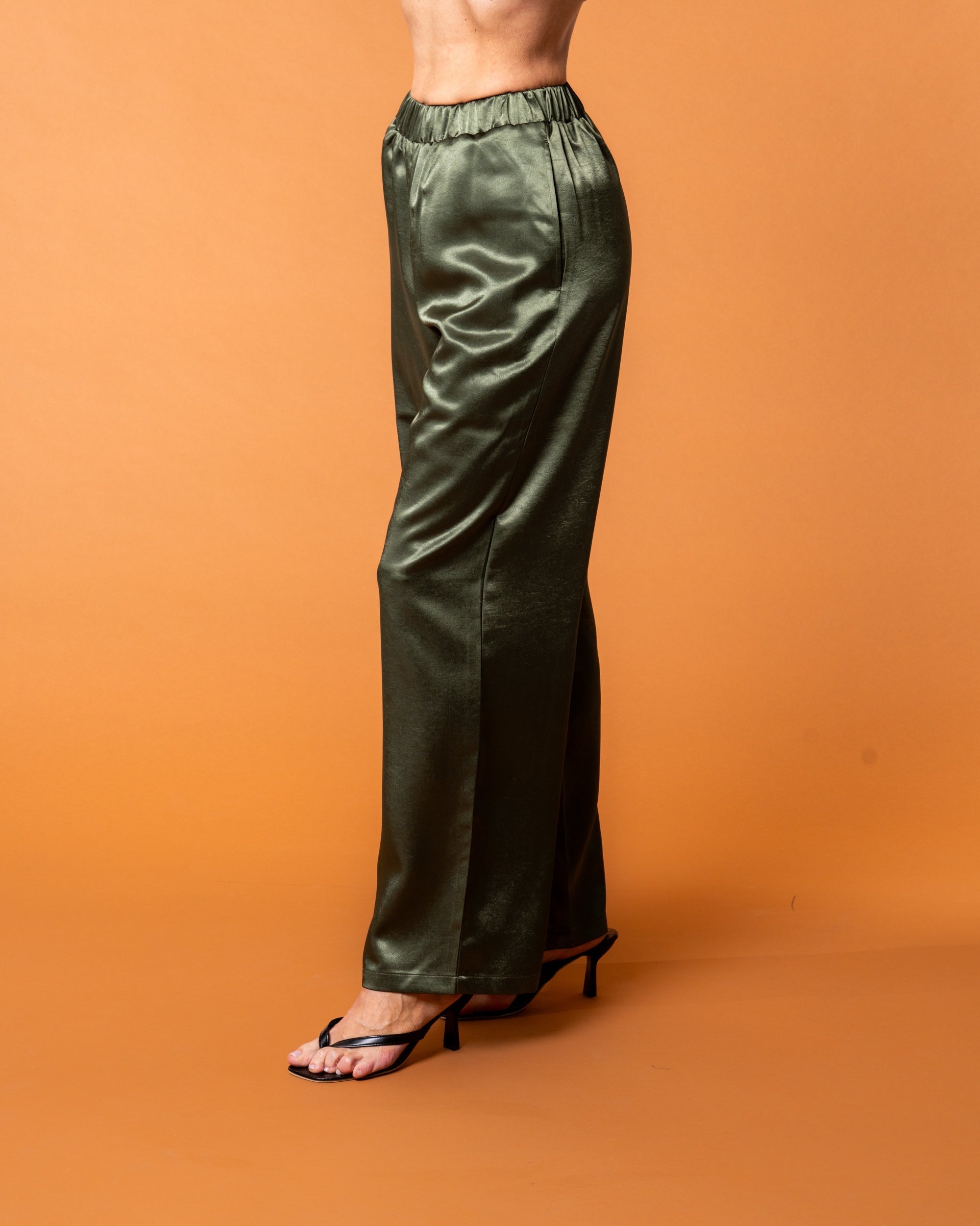 Celine Silk Pants Emerald - VITCHI VILANI