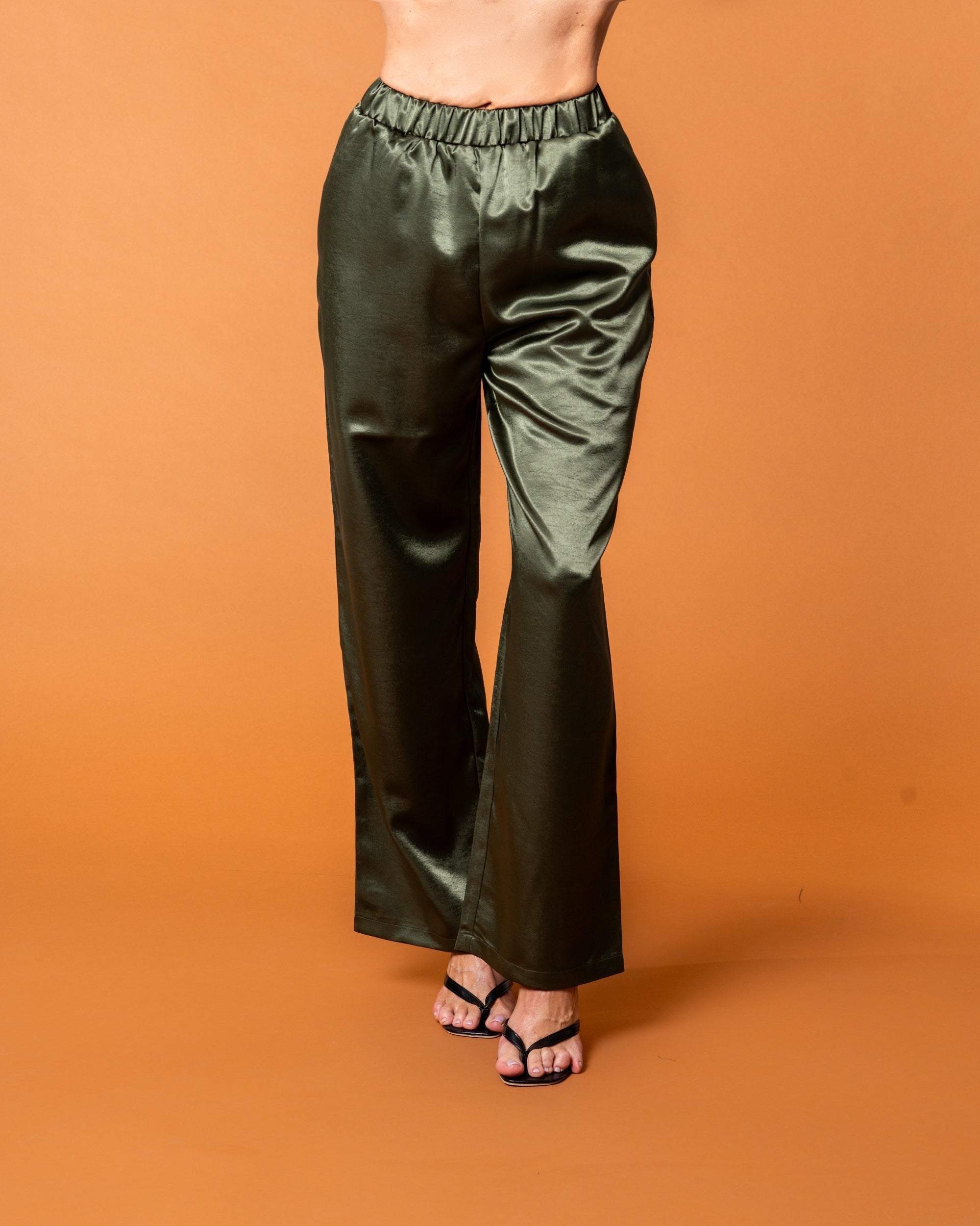 Celine Silk Pants Emerald - VITCHI VILANI