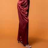 Celine Silk Pants Ruby - NORTHLINE LABEL AS