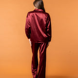 Celine Silk Pants Ruby - NORTHLINE LABEL AS