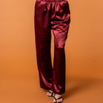 Celine Silk Pants Ruby - NORTHLINE LABEL AS