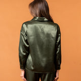 Celine Silk Shirt Emerald - NORTHLINE LABEL AS