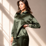 Celine Silk Shirt Emerald - VITCHI VILANI