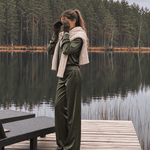 Celine Silk Shirt Emerald - VITCHI VILANI