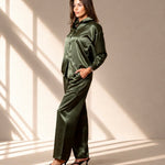 Celine Silk Shirt Emerald - VITCHI VILANI