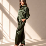 Celine Silk Shirt Emerald - VITCHI VILANI
