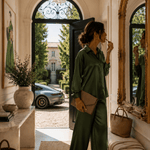 Celine Silk Shirt Emerald - VITCHI VILANI
