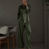 Celine Silk Shirt Emerald - VITCHI VILANI