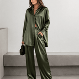 Celine Silk Shirt Emerald - VITCHI VILANI