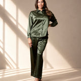 Celine Silk Shirt Emerald - VITCHI VILANI