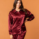 Celine Silk Shirt Ruby - NORTHLINE LABEL AS