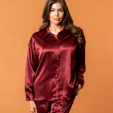 Celine Silk Shirt Ruby - NORTHLINE LABEL AS
