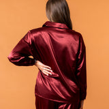 Celine Silk Shirt Ruby - NORTHLINE LABEL AS