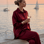 Celine Silk Shirt Ruby - NORTHLINE LABEL AS
