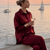 Celine Silk Shirt Ruby - NORTHLINE LABEL AS