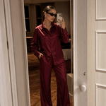 Celine Silk Shirt Ruby - NORTHLINE LABEL AS