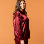 Celine Silk Shirt Ruby - NORTHLINE LABEL AS