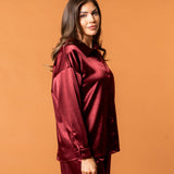 Celine Silk Shirt Ruby - NORTHLINE LABEL AS