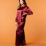 Celine Silk Shirt Ruby - NORTHLINE LABEL AS