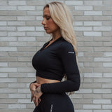 Classy v - zip top black - NORTHLINE LABEL AS
