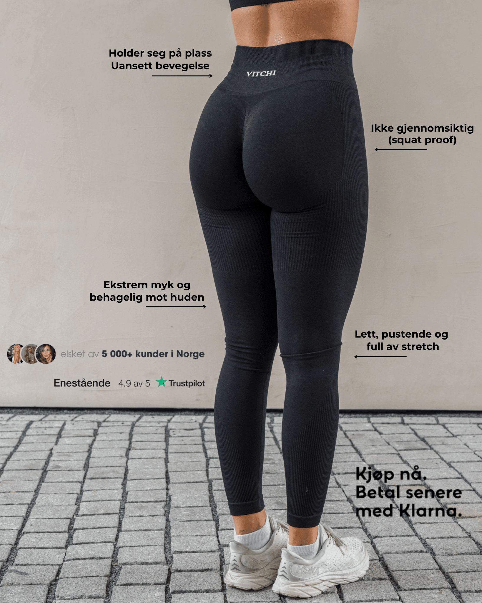 Comfort flex tights black - NORTHLINE LABEL AS