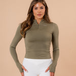 Half zip matcha top - NORTHLINE LABEL AS